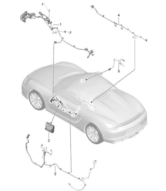 Porte cablaggio / Consolle centrale / Vano portaoggetti / Centraline porte 981.SP Boxster Spyder 2016