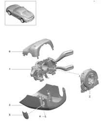 Commutateur de colonne de direction 981.SP Boxster Spyder 2016