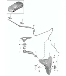 Sistema lavaparabrisas 981.SP Boxster Spyder 2016