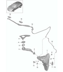 Système lave-glace 981.SP Boxster Spyder 2016