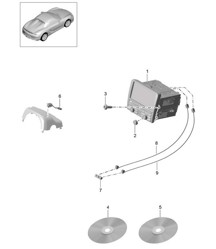 Bedieningspaneel / Navigatiesysteem / Radio unit / Ontvangstgedeelte / TV / microfoon 981.SP Boxster Spyder 2016