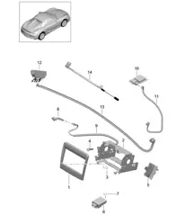 Vorbereitung / Navigationssystem Japan (PR:675) 981.SP Boxster Spyder 2016