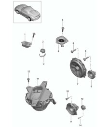 Altoparlante 981.SP Boxster Spyder 2016 Altoparlante 981.SP Boxster Spyder 2016
