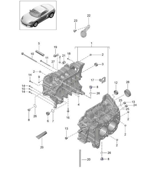 Cárter del cárter 718 (982) Boxster 2017>>