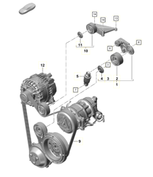 Tendicinghia / cinghia trapezoidale 718 (982) Boxster GTS 4.0L 2017>>