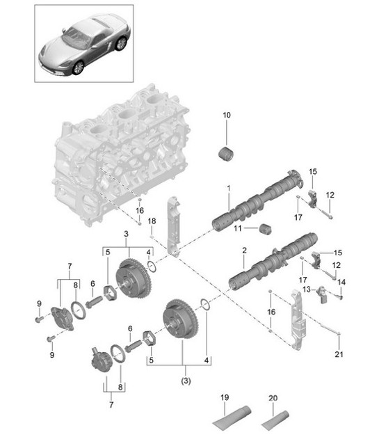 Diagram 103-010 Porsche Macan Petrol 2.0L 245Bhp 