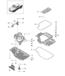 Motorschmierung / Ölwanne 718 (982) Boxster 2017>>