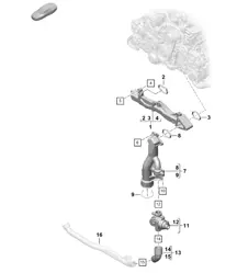 Montageträger / Kühlmittelrohr 718 (982) Boxster GTS 4.0L 2017>>