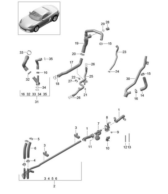 Diagram 105-005 Porsche Macan T Petrol 2.0L 265Bhp 