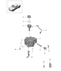 Système de refroidissement / Vase d'expansion du liquide de refroidissement 718 (982) Boxster 2017>>