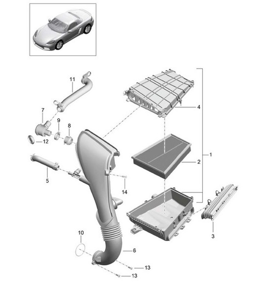 Diagram 106-000 Porsche Cayenne E-Hybrid Coupe V6 3.0L 470Hp 