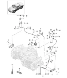 Pipe de récupération d'essence / pompe haute pression 718 (982) Boxster 2017>>