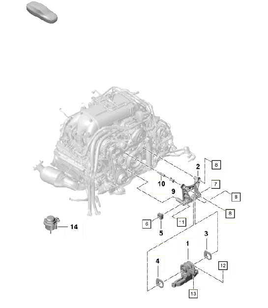 Diagram 109-010 Porsche 992 (911) MK1 2019-2024 Engine
