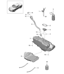 Réservoir d'essence / Pompe à essence 718 (982) Boxster 2017>>