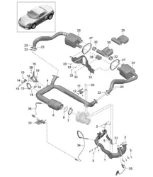 Echappement / Silencieux / Catalyseur 718 (982) Boxster 2017>>