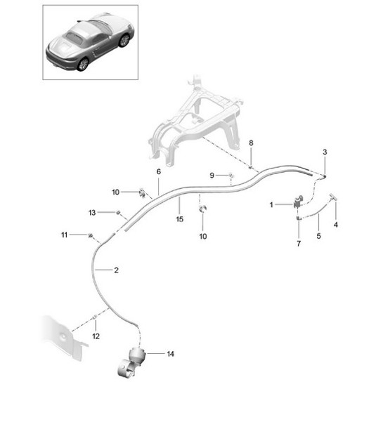 Diagram 202-015 Porsche Cayman 987C/981C (2005-2016) Fuel System, Exhaust System