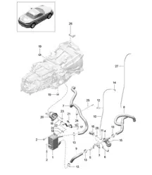 Caja de cambios manual / intercambiador de calor / tubo de aceite / tubo de agua (modelo: G8200,G8220) - manual de 6 velocidades - 718 (982) Boxster 2017>>