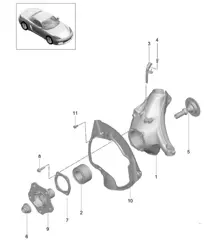 Support de roue / Moyeu de roue 718 (982) Boxster 2017>>