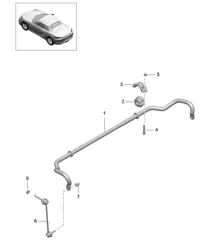 Barre anti-roulis 718 (982) Boxster 2017>>
