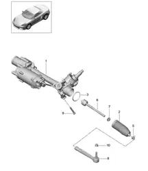Boîtier de direction / Pièces de direction 718 (982) Boxster 2017>>