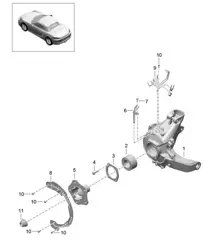 Train arrière / Porte-roue / Moyeu de roue 718 (982) Boxster 2017>>