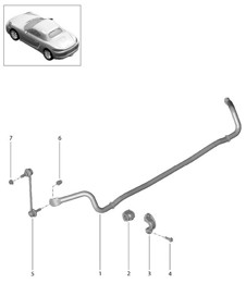 Barra estabilizadora 718 (982) Boxster 2017>> Barra estabilizadora 718 (982) Boxster 2017>>