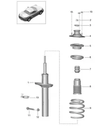 Amortisseurs / Ressort 718 (982) Boxster 2017>>