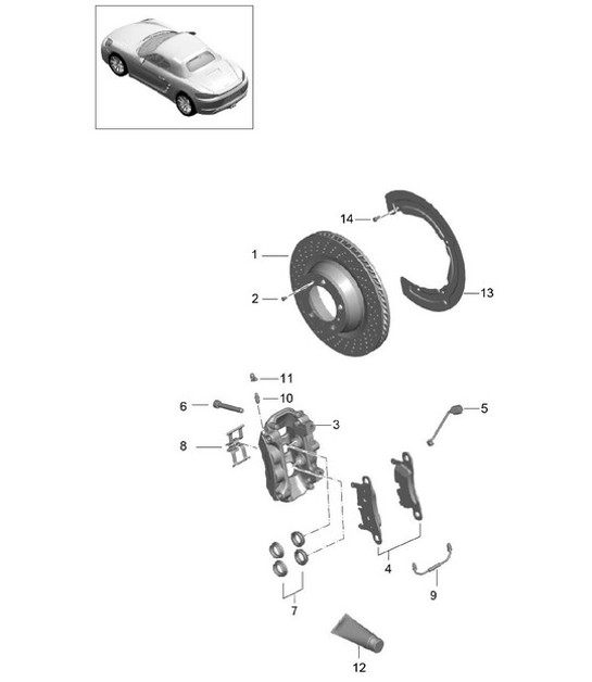 Diagram 603-000 Porsche Boxster 718 (982) 2017>> Wheels, Brakes