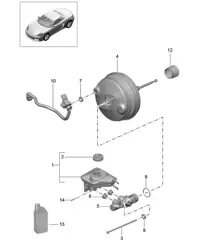 Hauptbremszylinder / Bremskraftverstärker 718 (982) Boxster 2017>>