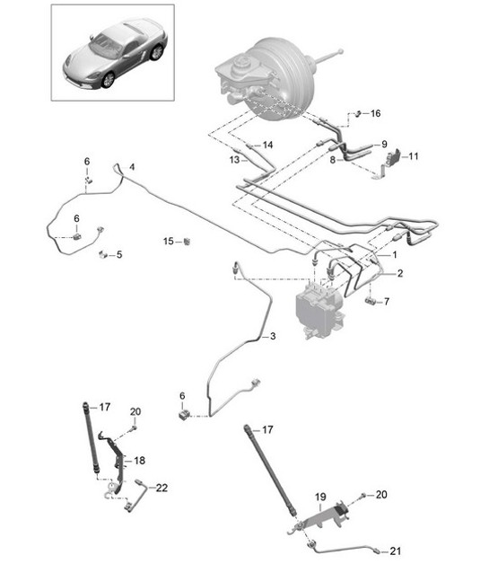 Diagram 604-005 Porsche 911 1978-1989 3.3L Turbo (930) Wheels, Brakes