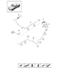 Azionamento frizione / Cilindro principale frizione / Cilindro secondario frizione / Tubazioni (PR:480, manuale a 6 marce) 718 (982) Boxster GTS 4.0L 2017>>