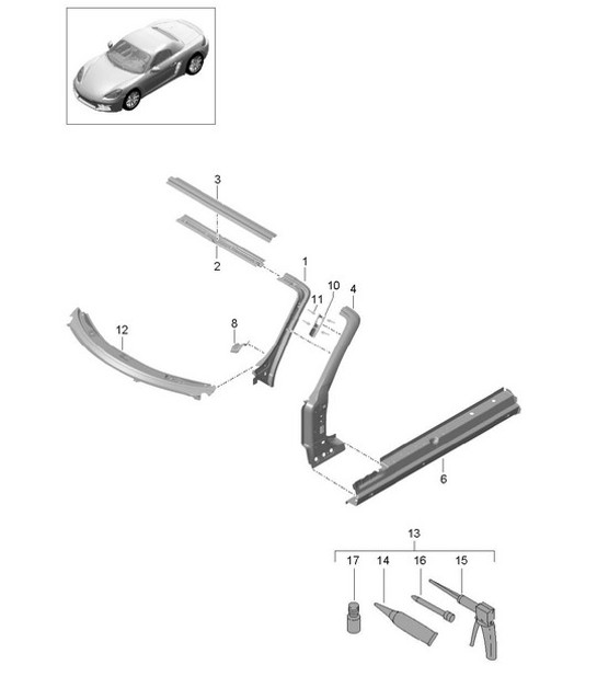 Diagram 801-045 Porsche Cayenne V6 3.0L Diesel 245HP Body