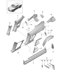 Partie latérale 718 (982) Boxster 2017>>