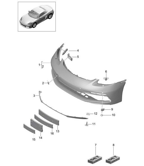 Diagram 802-003 Porsche Cayman S 3.4L 987C 2005-08 Body