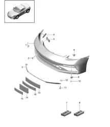 Front Bumper GTS (PR:006,011) 718 (982) Boxster GTS 4.0L 2017>>
