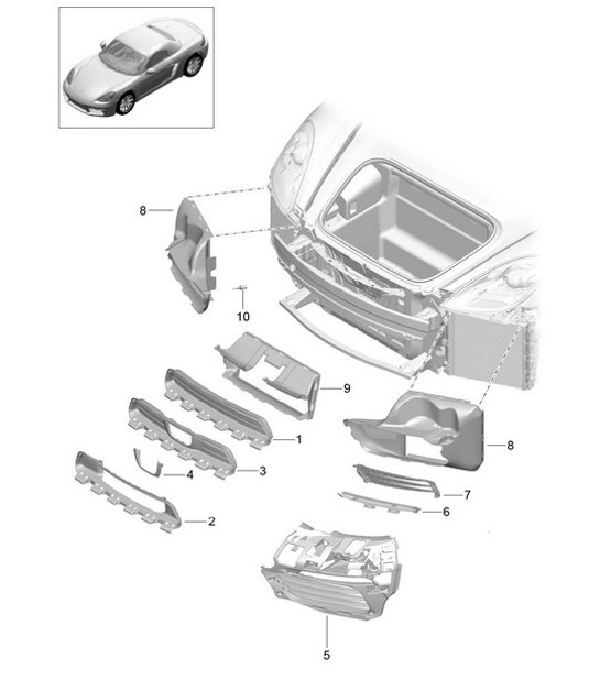 Diagram 802-010 Porsche Panamera Turbo V8 4.8L Body