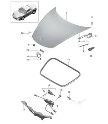 Vordere Abdeckung 718 (982) Boxster 2017>>