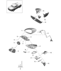 Außenspiegel / Innenspiegel 718 (982) Boxster 2017>>
