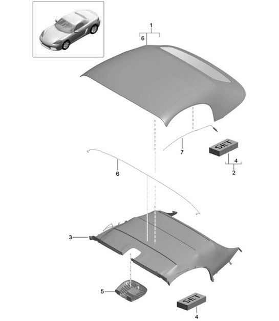Diagram 811-000 Porsche Panamera Turbo S V8 4.8L Body