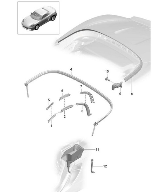 Diagram 811-015 Porsche 918 Spyder 2014-2015 