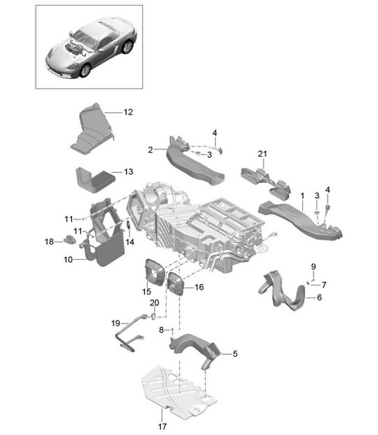Diagram 813-005 Porsche Cayman S 3.4L 987C 2005-08 Body
