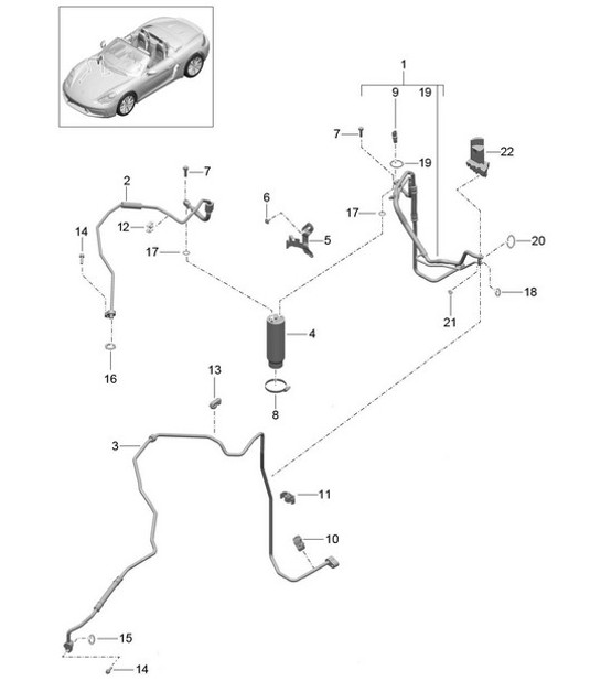 Diagram 813-025 Porsche Cayman S 3.4L 987C 2005-08 Body