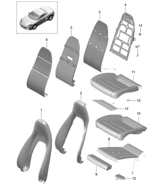 Diagram 817-002 Porsche Cayman 987C/981C (2005-2016) Body