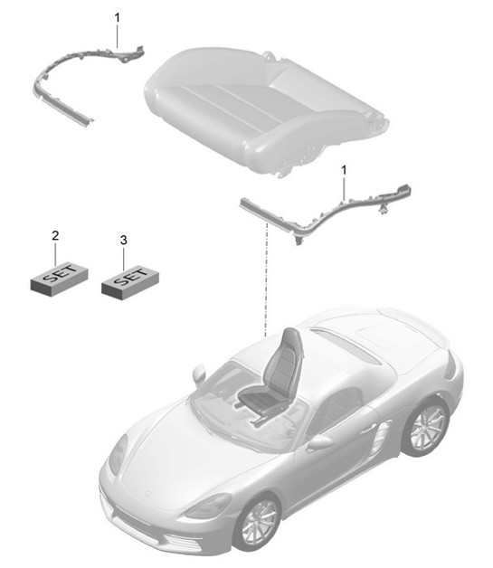 Diagram 817-024 Porsche Cayman S 3.4L 987C 2005-08 Body