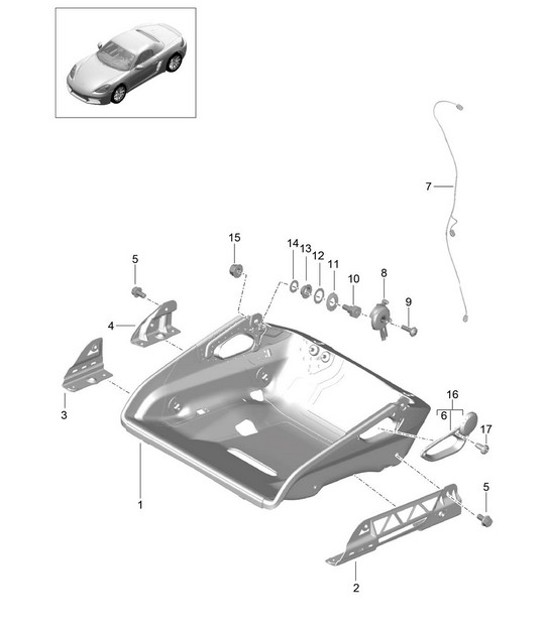 Diagram 817-064 Porsche Cayman S 3.4L 987C 2005-08 Body