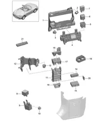 Système électrique central / Tableau de bord 718 (982) Boxster 2017>>