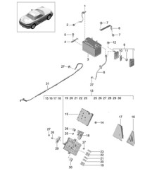 Batteria / Distributore di alimentazione 718 (982) Boxster 2017>> Batteria / Distributore di alimentazione 718 (982) Boxster 2017>>