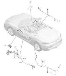 Portiere cablaggio / Consolle centrale / Portiere unità di controllo / Comando capote 718 (982) Boxster 2017>>