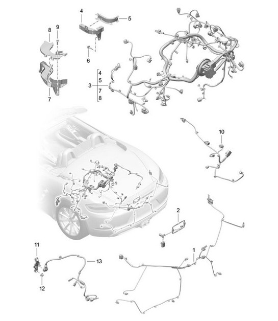 Diagram 902-020 Porsche 968 3.0L 1992-94 Electrical equipment