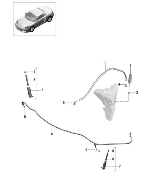 Diagram 904-020 Porsche Cayman T 718 2.0L Manual (300Bhp) Electrical equipment